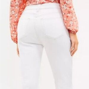NWT Loft Women’s White High Waist Kick Crop 29